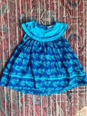 Jin-ja Kids 18m Handmade in Indonesia Cotton Turtle Print Dress